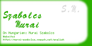 szabolcs murai business card